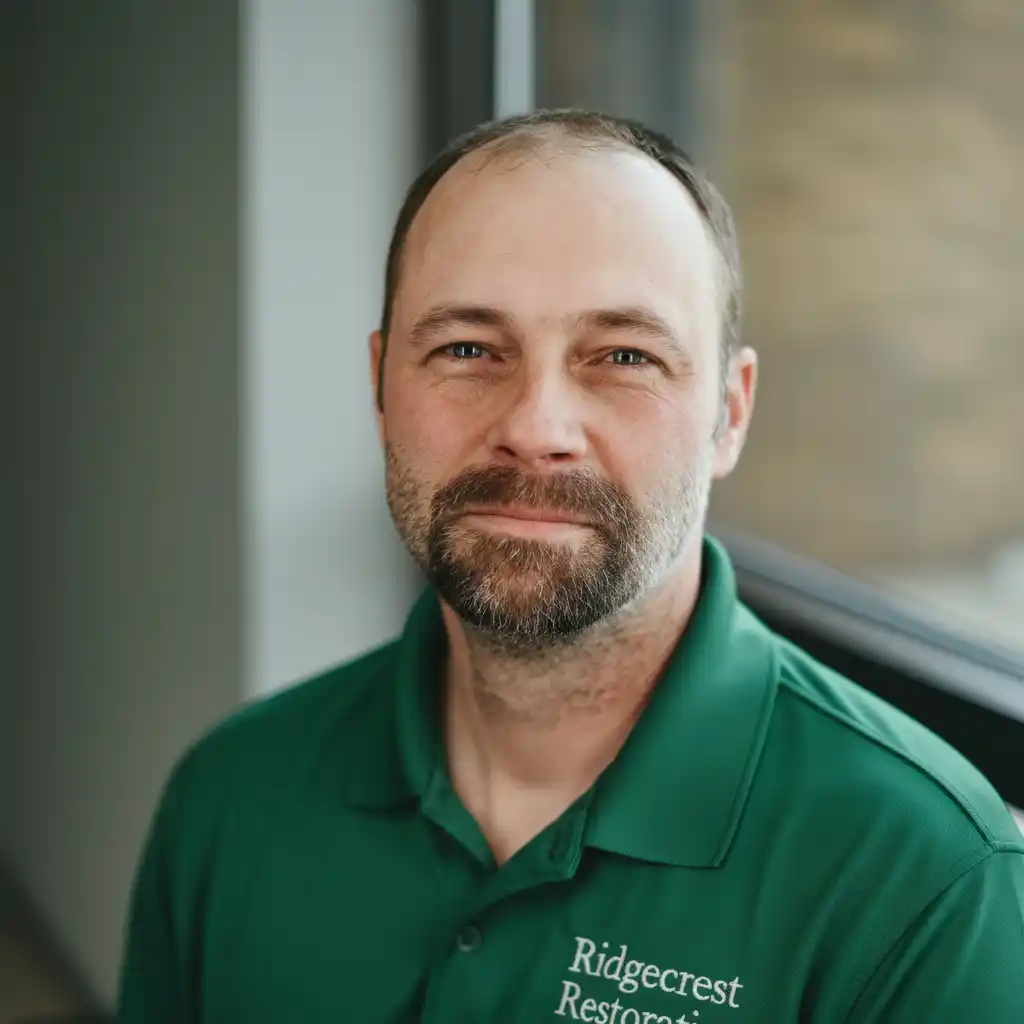 Alan Morris, owner of Ridgecrest Restoration, providing expert water damage restoration services